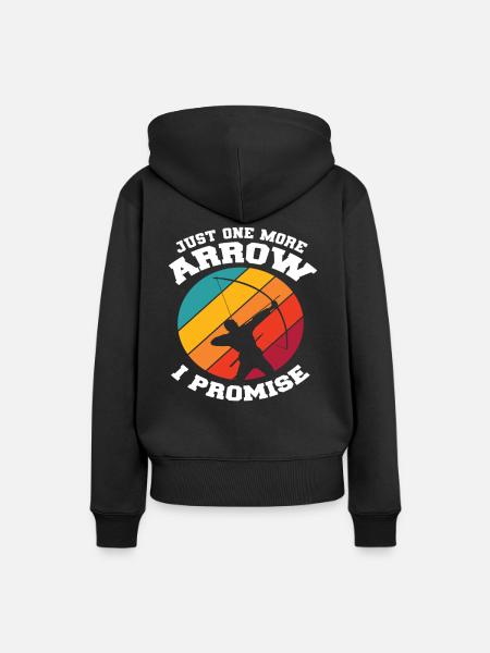 Pfeil Bogen Retro Bogenschießen - Frauen Premium Bio Hoodie - Schwarz