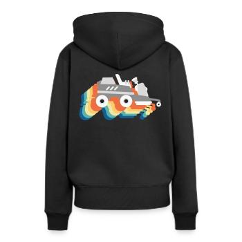 Paysagiste - Sweat à capuche Premium bio Femme - noir - Dos - Julia (174cm)