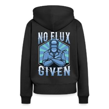 Aucun flux donné - Sweat à capuche Premium bio Femme - noir - Dos - Julia (174cm)