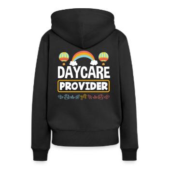 Crèche Regenbogen - Sweat à capuche Premium bio Femme - noir - Dos - Julia (174cm)