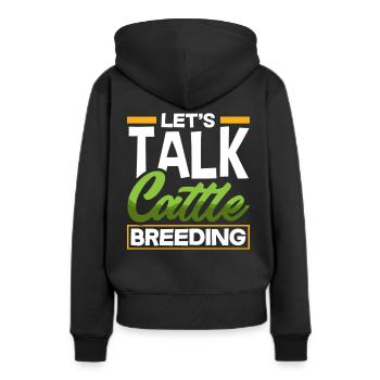 Lass Uns Über Rinderzucht Sprechen Highland Kuh - Frauen Premium Bio Hoodie - Schwarz - Hinten - Julia (174cm)