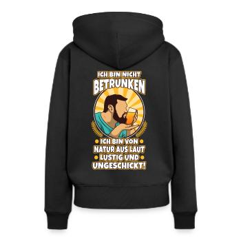 Je ne suis pas ivre, la nature bruyante, drôle et - Sweat à capuche Premium bio Femme - noir - Dos - Julia (174cm)