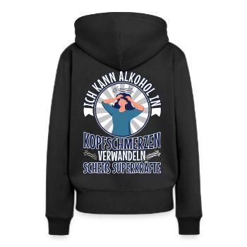 Transformez l’alcool en casse-tête - Sweat à capuche Premium bio Femme - noir - Dos - Julia (174cm)