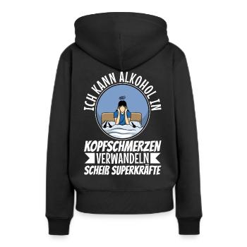 Transformez l’alcool en casse-tête - Sweat à capuche Premium bio Femme - noir - Dos - Julia (174cm)