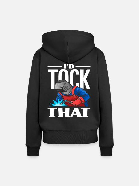 Schweißer: Ich Würde Das Schweißen - Frauen Premium Bio Hoodie - Schwarz