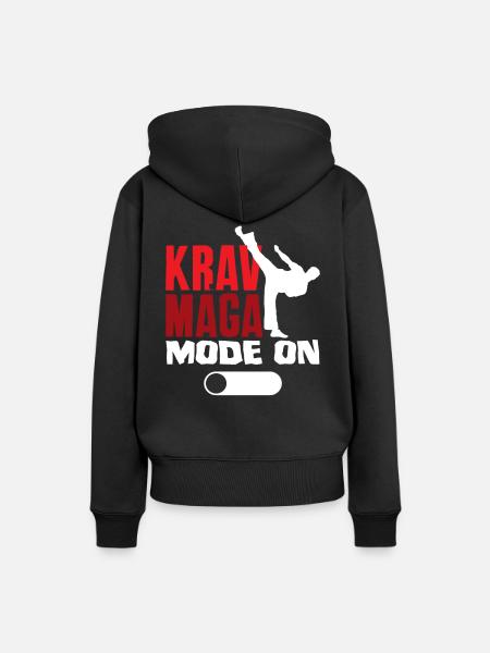Krav Maga Modus An - Frauen Premium Bio Hoodie - Schwarz