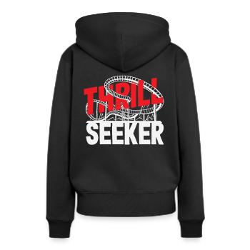 Thrill Seeker Roller Coaster Adventure - Sweat à capuche Premium bio Femme - noir - Dos - Julia (174cm)