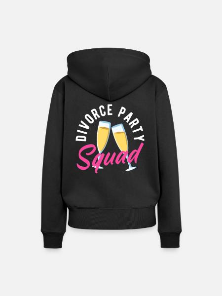 Scheidung Party Squad Prost Scheidung - Frauen Premium Bio Hoodie - Schwarz
