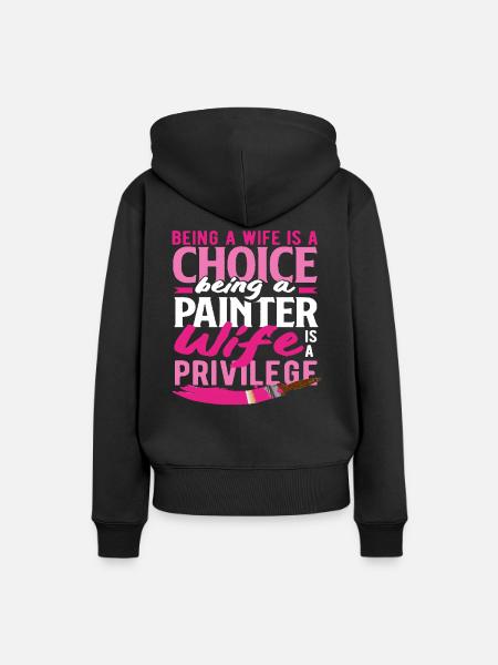 Malerin Frau Entscheidung Privileg - Frauen Premium Bio Hoodie - Schwarz