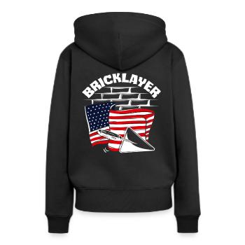 Conception du drapeau de la fierté américaine Maurer - Sweat à capuche Premium bio Femme - noir - Dos - Julia (174cm)
