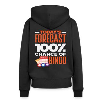 Prédiction de bingo 100 % de chance Bingo - Sweat à capuche Premium bio Femme - noir - Dos - Julia (174cm)