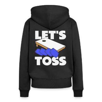 Cornhole Lover Jetons - Sweat à capuche Premium bio Femme - noir - Dos - Julia (174cm)