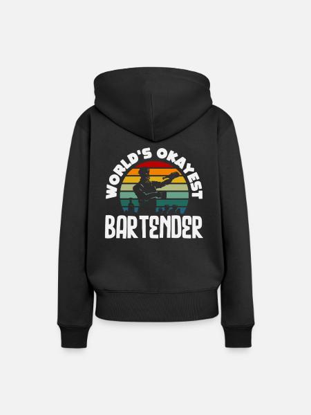 Weltbester Okayester Barkeeper Design - Frauen Premium Bio Hoodie - Schwarz
