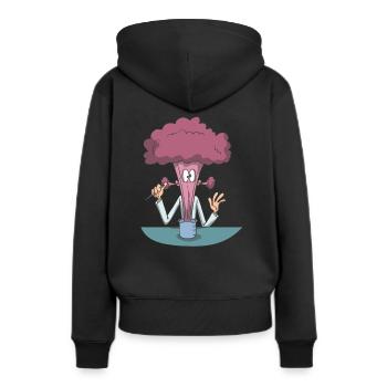 Chimiste explosion chimiste - Sweat à capuche Premium bio Femme - noir - Dos - Julia (174cm)