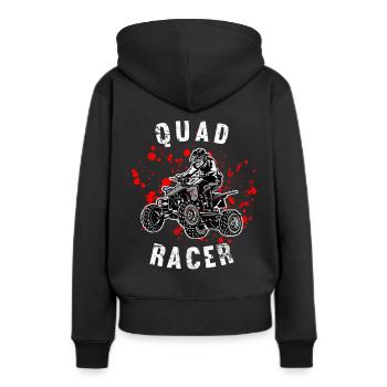 ATV Quad Racer - Frauen Premium Bio Hoodie - Schwarz - Hinten - Julia (174cm)