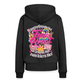 Team Braut 60er Retro Vintage Junggesellinen Party - Frauen Premium Bio Hoodie - Schwarz - Hinten - Julia (174cm)