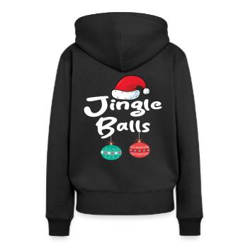 Jingle Balls Tinsel Seins Drôle Assorti Couple Che - Sweat à capuche Premium bio Femme - noir - Dos - Julia (174cm)