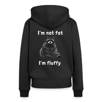 Le raton laveur n'est pas gros mais câlin - Sweat à capuche Premium bio Femme - noir - Dos - Julia (174cm)