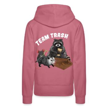 Racoon Opossum Mouse - Team Trash - Sweat à capuche Premium bio Femme - mauve - Dos - Isabella (175cm)