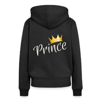 Prince - prince - Sweat à capuche Premium bio Femme - noir - Dos - Julia (174cm)