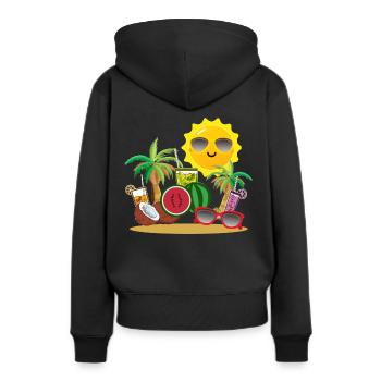 Fête de vacances d'été au soleil - Sweat à capuche Premium bio Femme - noir - Dos - Julia (174cm)