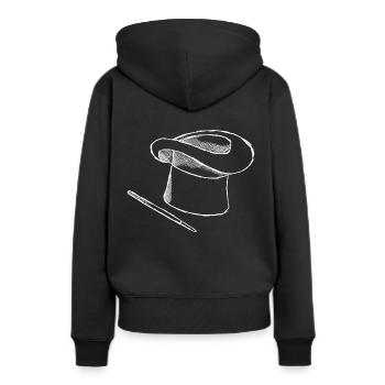 magicien - Sweat à capuche Premium bio Femme - noir - Dos - Julia (174cm)