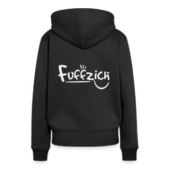 Fünfzig Fuffzich 50. Geburtstag - Frauen Premium Bio Hoodie - Schwarz - Hinten - Julia (174cm)