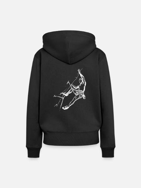 Escalade escalade - Sweat à capuche Premium bio Femme - noir