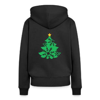 Sapin de Noël - Sapin de Noël - Sweat à capuche Premium bio Femme - noir - Dos - Julia (174cm)