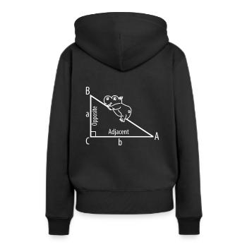 Théorème de Pythagore - Sweat à capuche Premium bio Femme - noir - Dos - Julia (174cm)