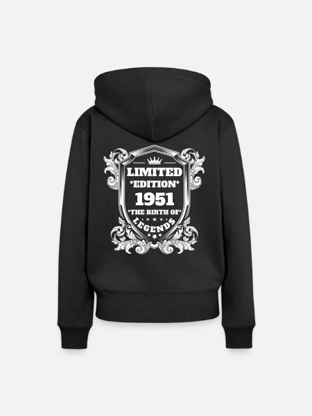 1951 - Frauen Premium Bio Hoodie - Schwarz