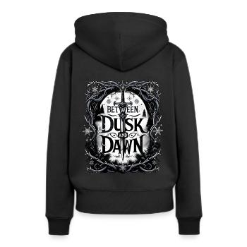 Zwielichtige Geheimnisse - Schwert der Dämmerung - Frauen Premium Bio Hoodie - Schwarz - Hinten - Julia (174cm)
