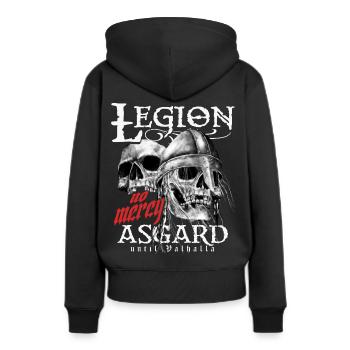 Légion Asgard - Sweat à capuche Premium bio Femme - noir - Dos - Julia (174cm)