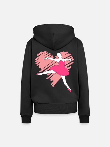 Ballettschuhe Balletttänzer - Frauen Premium Bio Hoodie - Schwarz