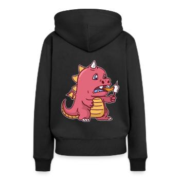 Dragon Dragon Marshmallow - Sweat à capuche Premium bio Femme - noir - Dos - Julia (174cm)