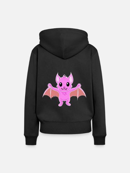 Fledermaus Fantasy Cartoon Kinder Gothic Kinder - Frauen Premium Bio Hoodie - Schwarz