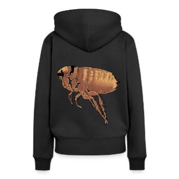Floh Flöhe Ungeziefer Schädlinge Insekten Natur - Frauen Premium Bio Hoodie - Schwarz - Hinten - Julia (174cm)