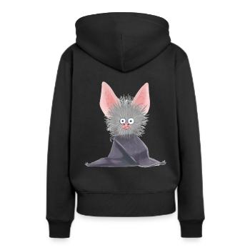 Chauve-souris, Noctambule, Suceur De Sang, Faune, Bébé - Sweat à capuche Premium bio Femme - noir - Dos - Julia (174cm)