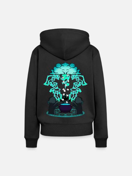 Knoblauch Kult - Frauen Premium Bio Hoodie - Schwarz