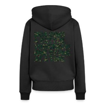 Maçon Maçon Maçon Camo Franc-maçon - Sweat à capuche Premium bio Femme - noir - Dos - Julia (174cm)
