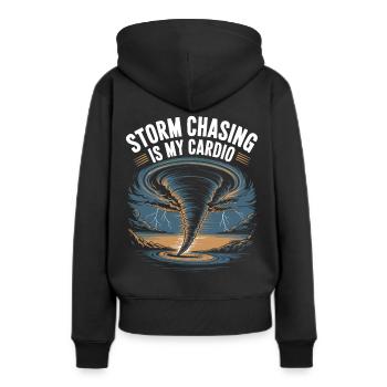 Costume de chasseur de tempête Chasseur de tempête - Sweat à capuche Premium bio Femme - noir - Dos - Julia (174cm)