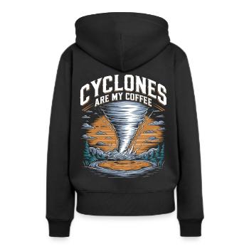 Costume de chasseur de tempête Chasseur de tempête - Sweat à capuche Premium bio Femme - noir - Dos - Julia (174cm)