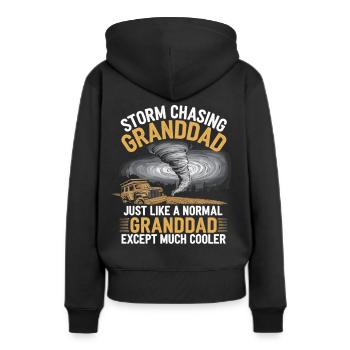 Costume de chasseur de tempête Chasseur de tempête - Sweat à capuche Premium bio Femme - noir - Dos - Julia (174cm)