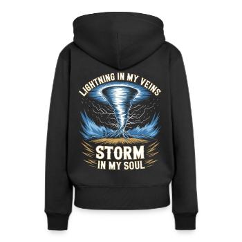 Costume de chasseur de tempête Chasseur de tempête - Sweat à capuche Premium bio Femme - noir - Dos - Julia (174cm)
