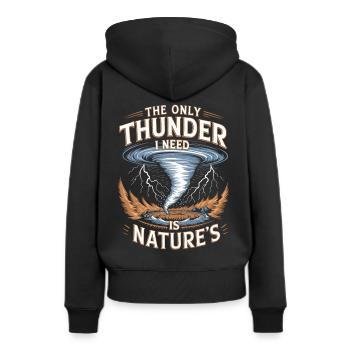 Costume de chasseur de tempête Chasseur de tempête - Sweat à capuche Premium bio Femme - noir - Dos - Julia (174cm)