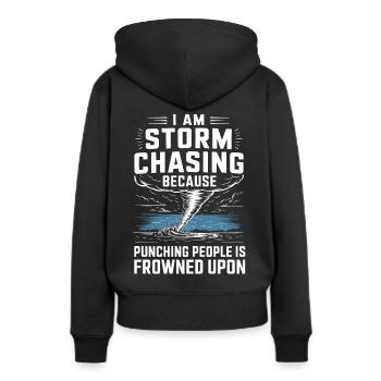Costume de chasseur de tempête Chasseur de tempête - Sweat à capuche Premium bio Femme - noir - Dos - Julia (174cm)