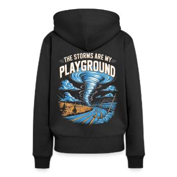Costume de chasseur de tempête Chasseur de tempête - Sweat à capuche Premium bio Femme - noir - Dos - Julia (174cm)