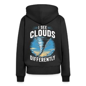 Costume de chasseur de tempête Chasseur de tempête - Sweat à capuche Premium bio Femme - noir - Dos - Julia (174cm)