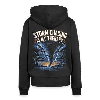 Costume de chasseur de tempête Chasseur de tempête - Sweat à capuche Premium bio Femme - noir - Dos - Julia (174cm)