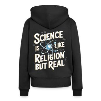 Atheismus Atheist Anti-Religion Agnostiker - Frauen Premium Bio Hoodie - Schwarz - Hinten - Julia (174cm)